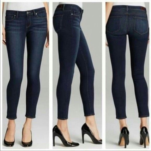 Paige Verdugo  Skinny Stretch Ankle Jeans Nottingham Dark‎ Wash Size 31 - Picture 1 of 15